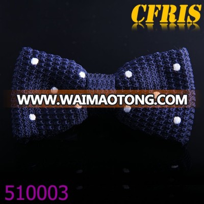 Cheap professional dot silk knitting bow ties